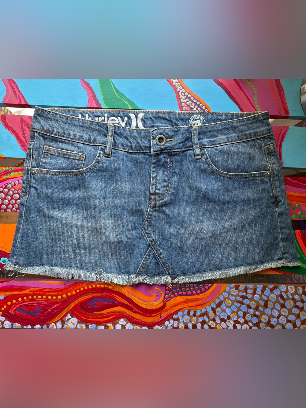 Hurley Denim Skater Mini Skirt Size (US 10)